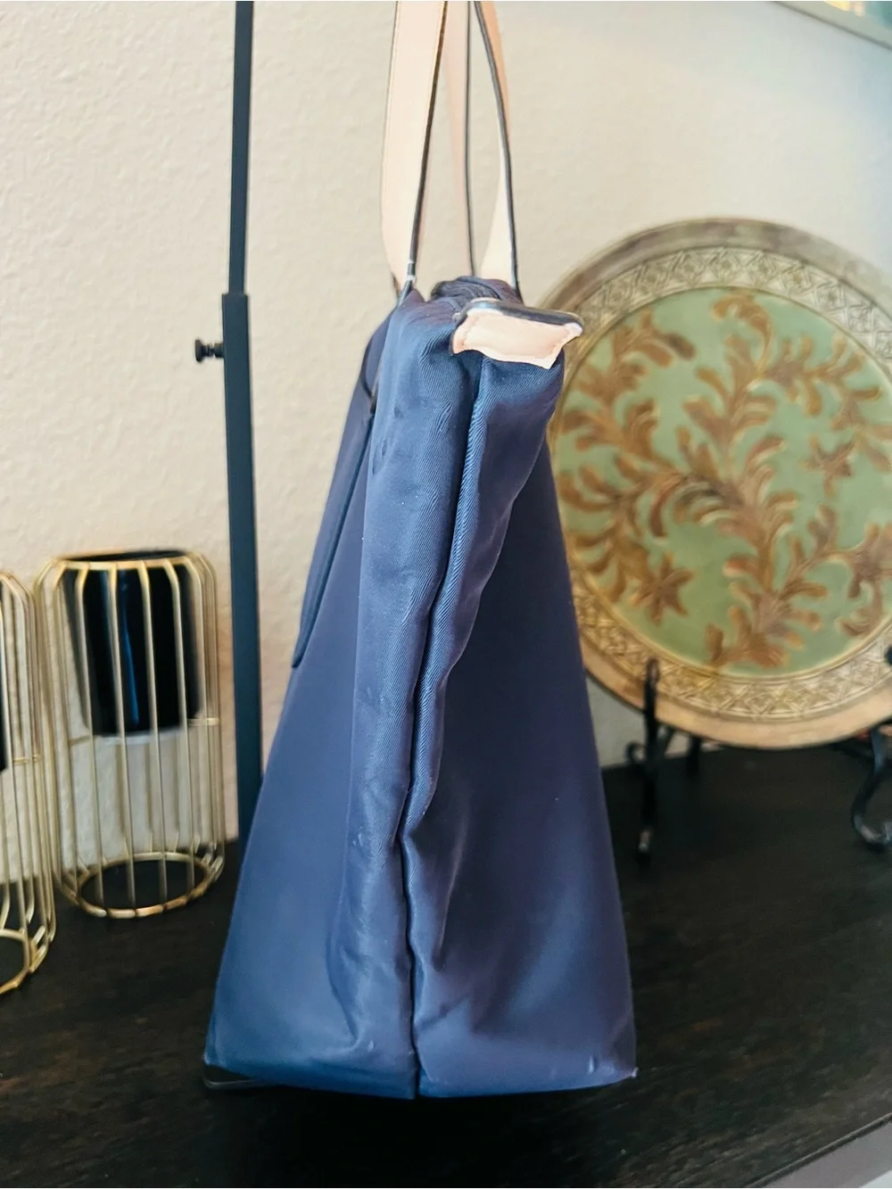 RADLEY LONDON Navy Tote with Tan Straps